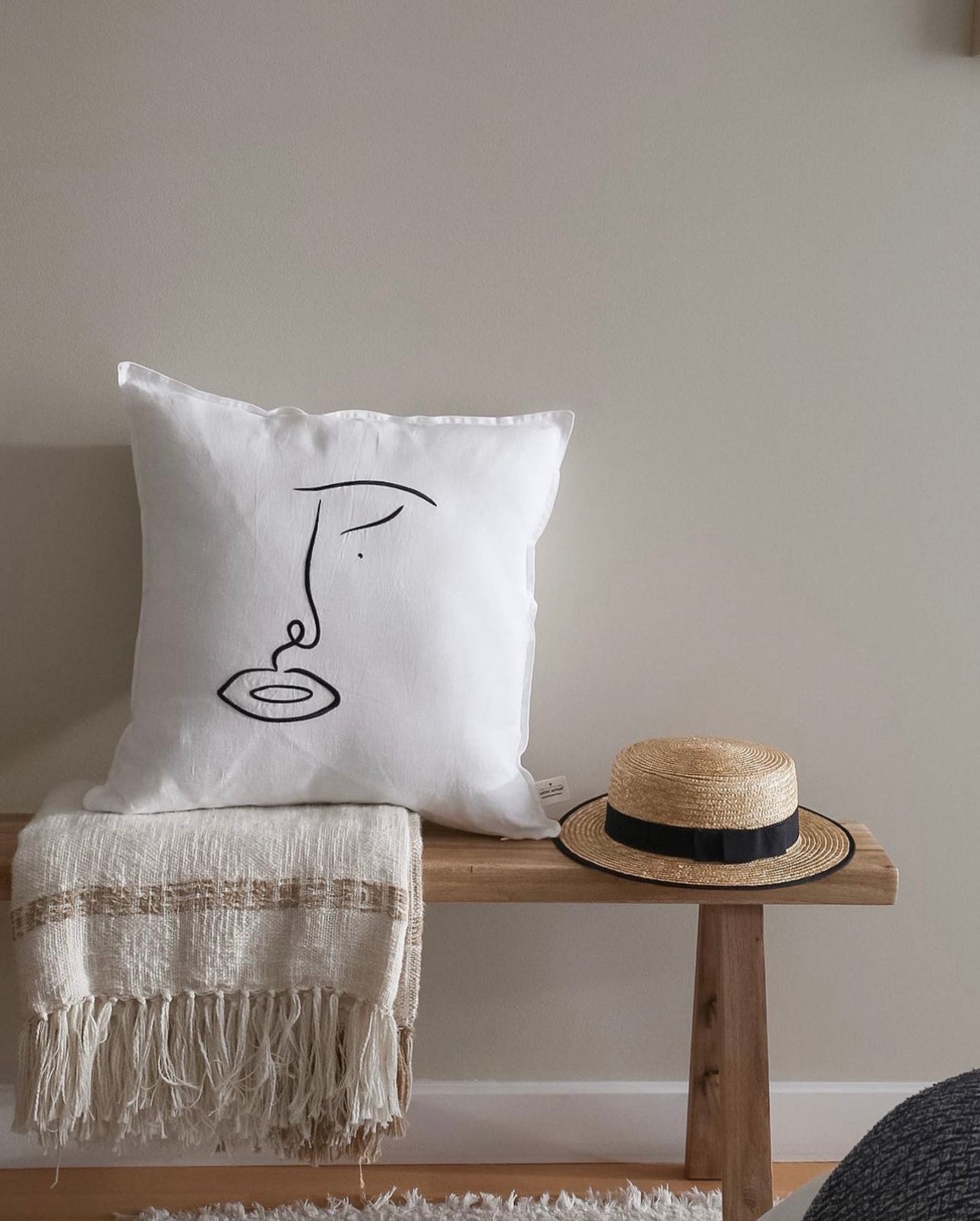 Linen Cushion Cover, Half-of-Me