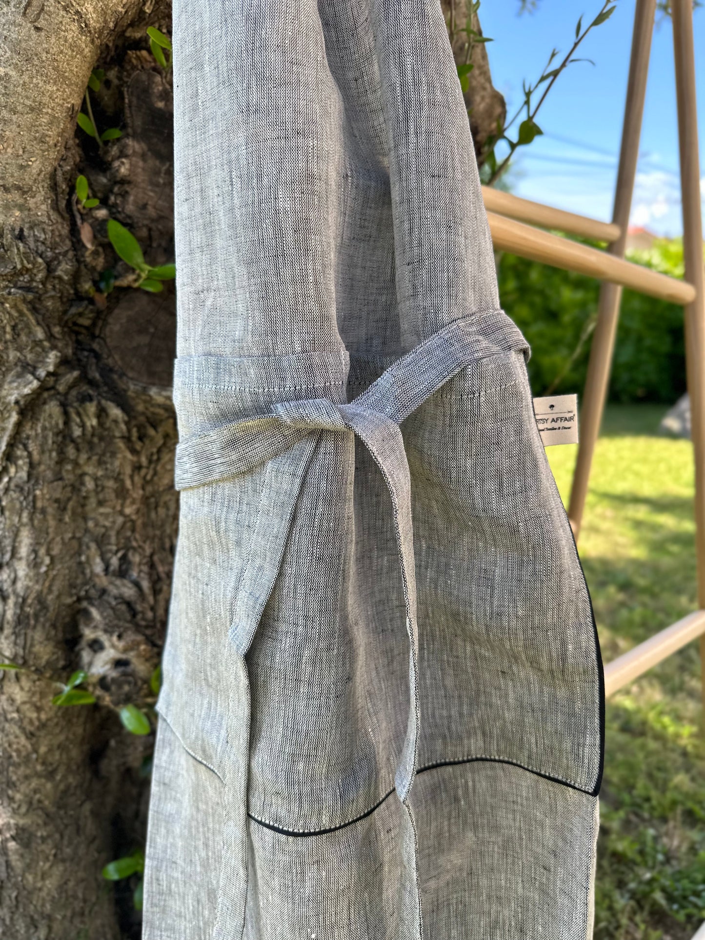 Linen Apron and Glove Set, Various Colors