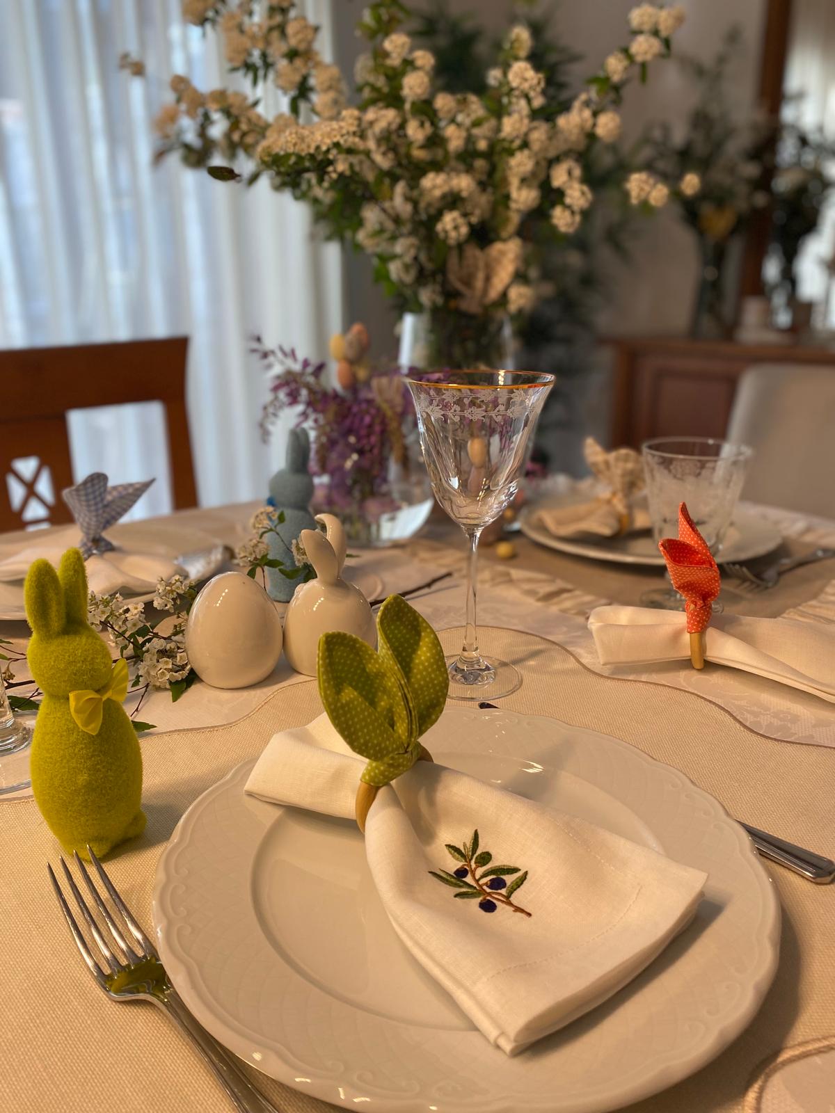 Embroidered Linen Napkin, Carrot