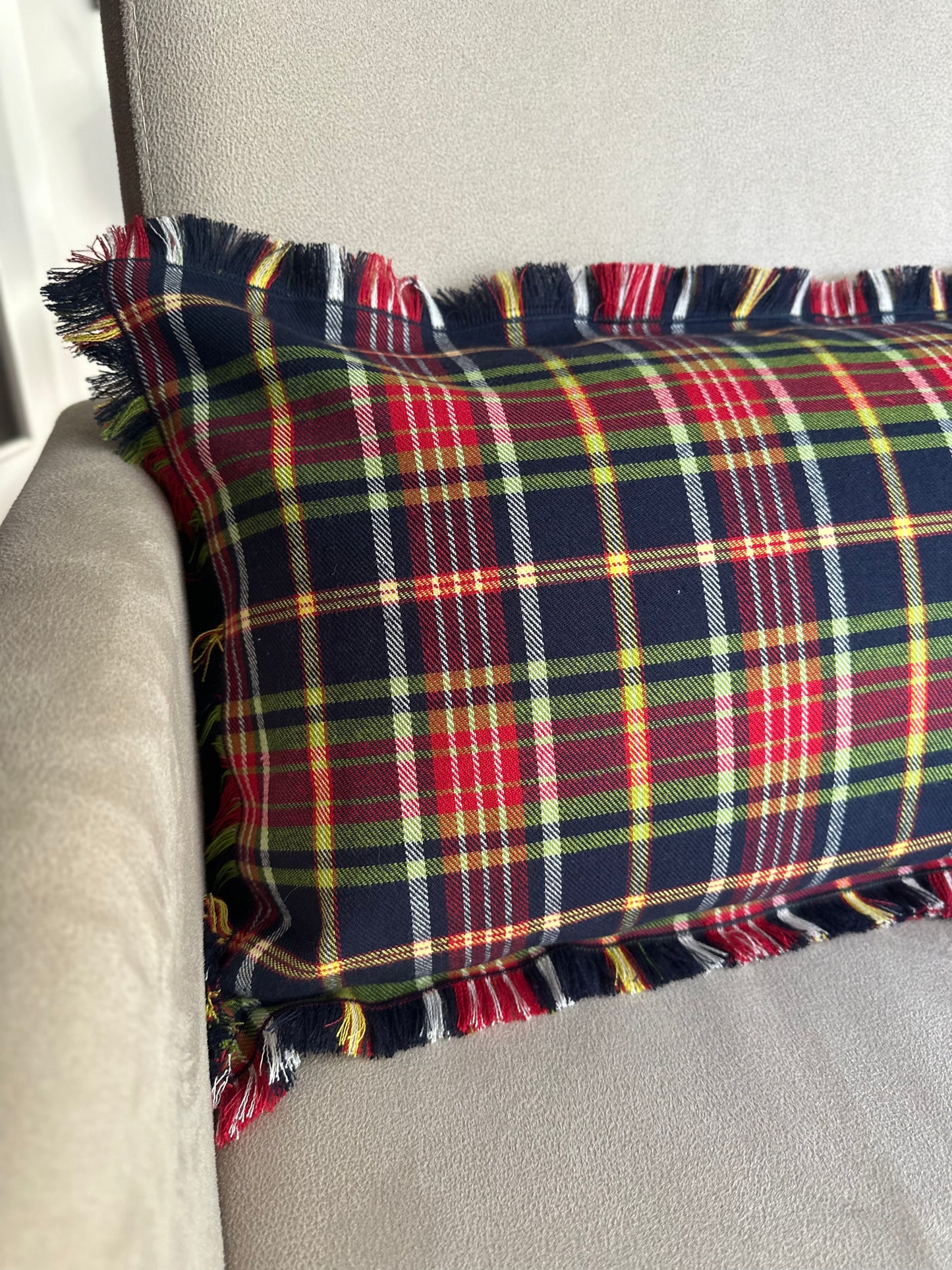 Capa de Almofada Tartan, Azul