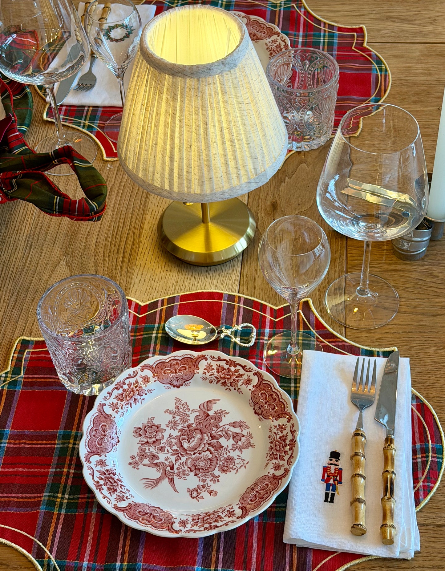 Embroidered Linen Napkin, Toy Soldiers