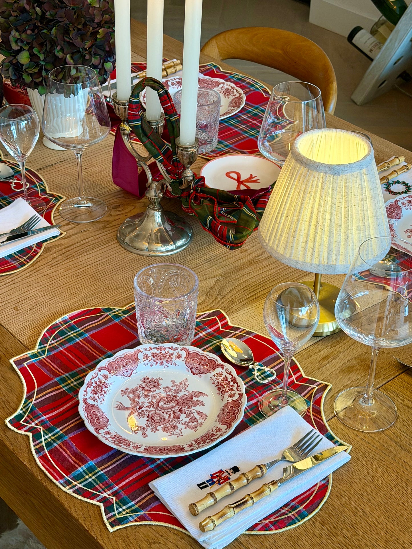 Embroidered Linen Napkin, Toy Soldiers