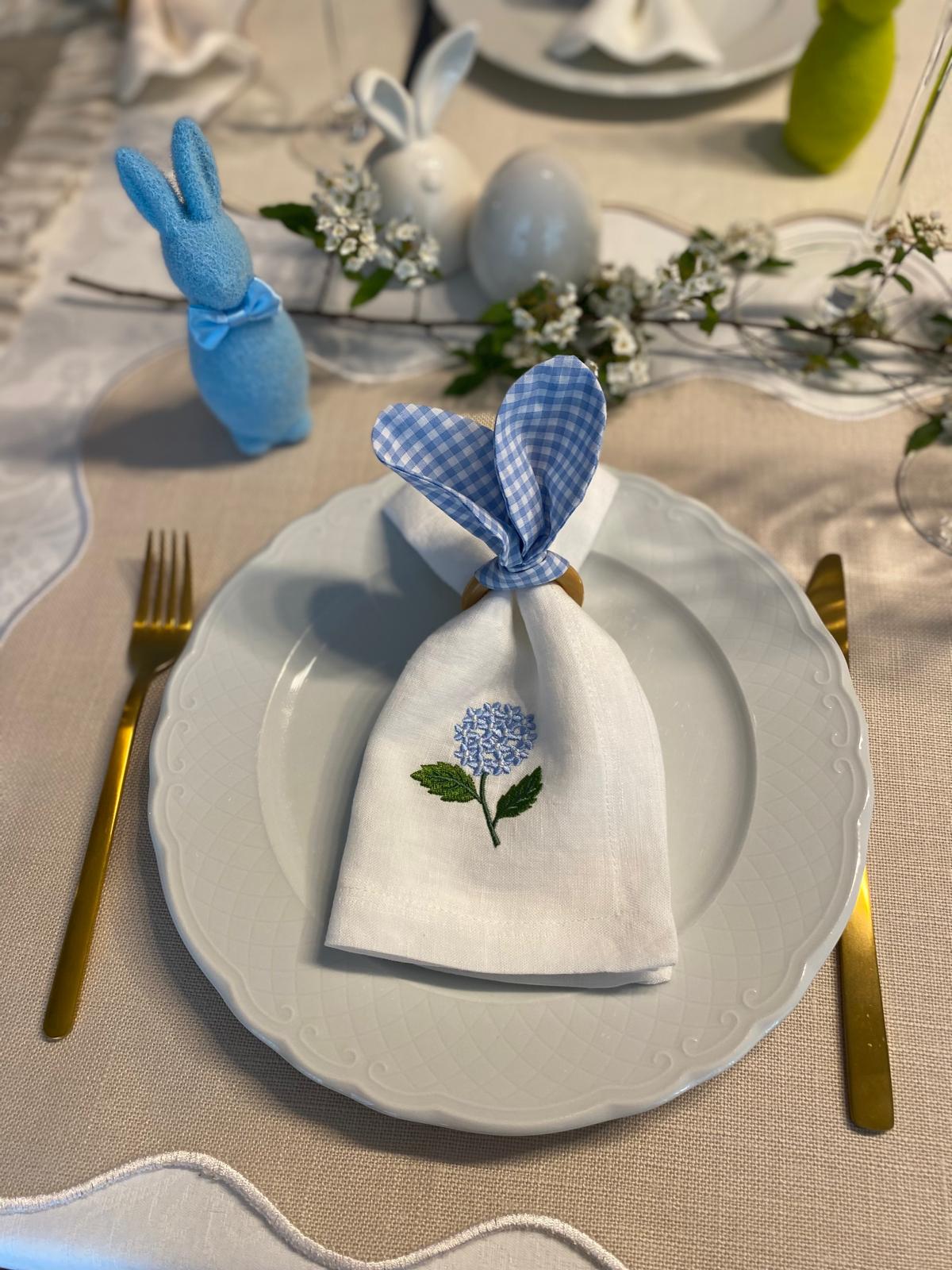 Set de Table en Toile de Jute et Lin Blanc, Amália