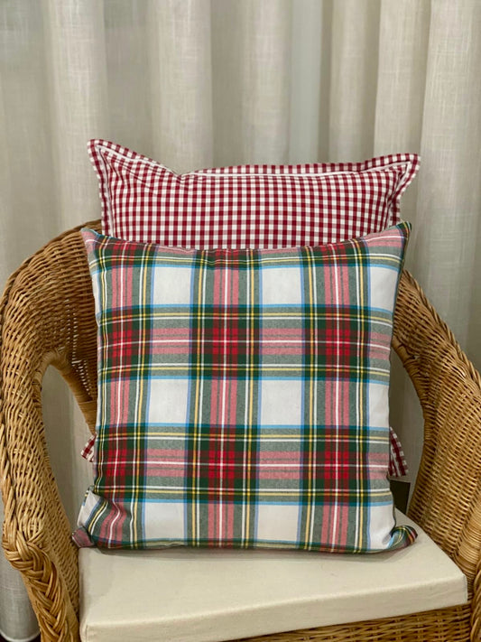 Capa de Almofada Tartan Multicolor