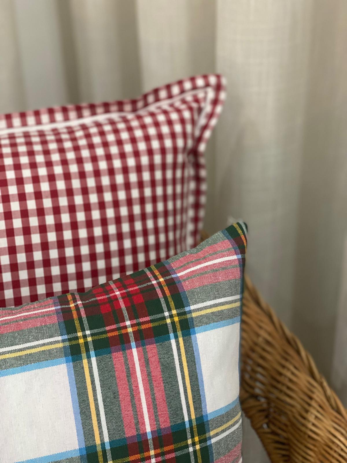 Capa de Almofada Tartan Multicolor