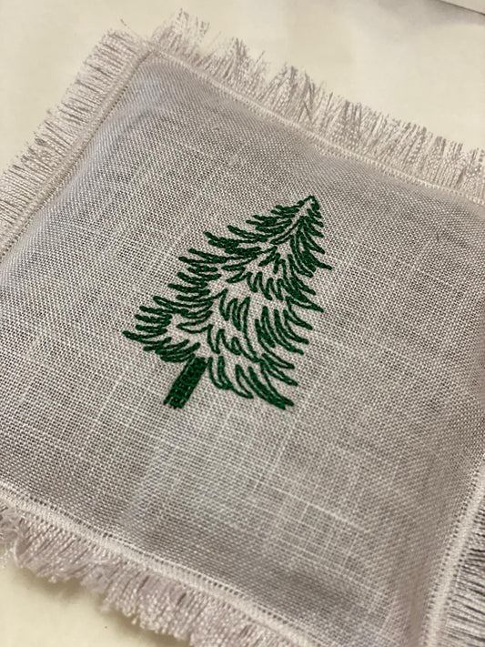 Almofada de Linho com Alfazema e Bordados Artesanais