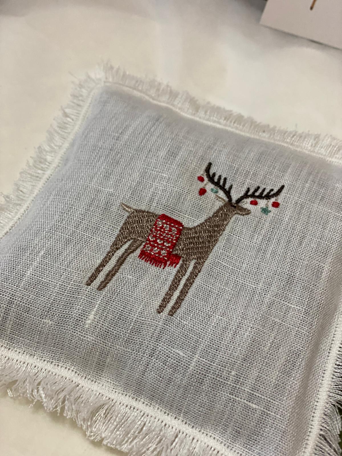 Almofada de Linho com Alfazema e Bordados Artesanais