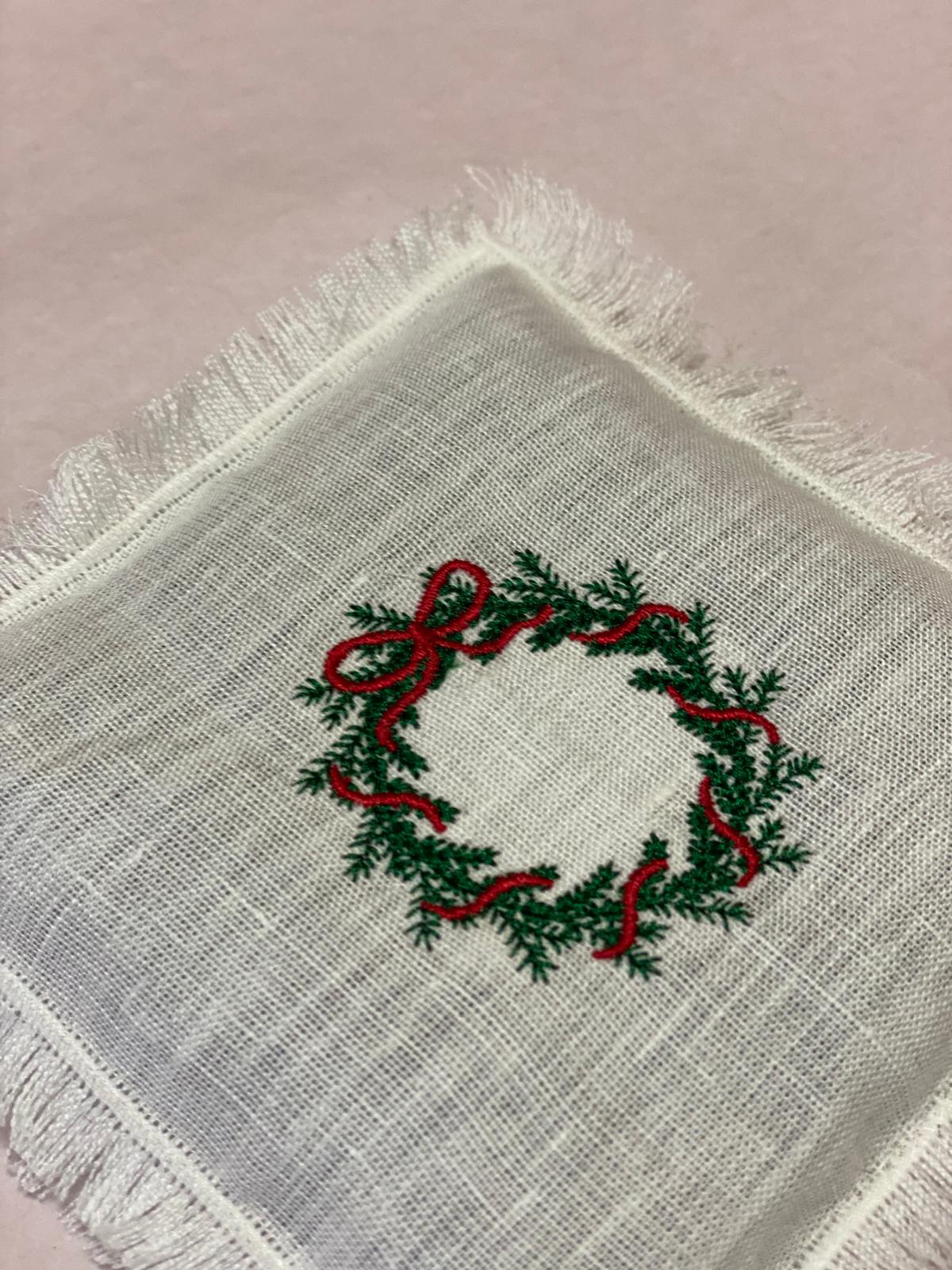 Almofada de Linho com Alfazema e Bordados Artesanais