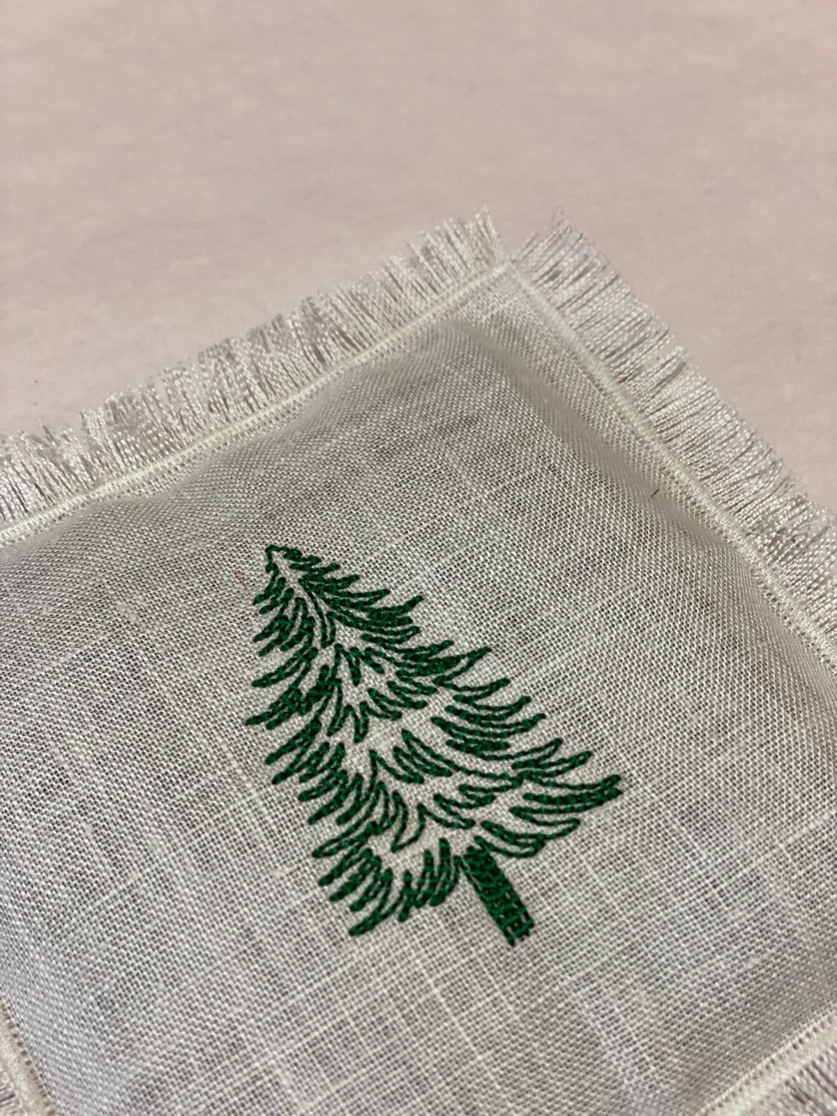 Almofada de Linho com Alfazema e Bordados Artesanais