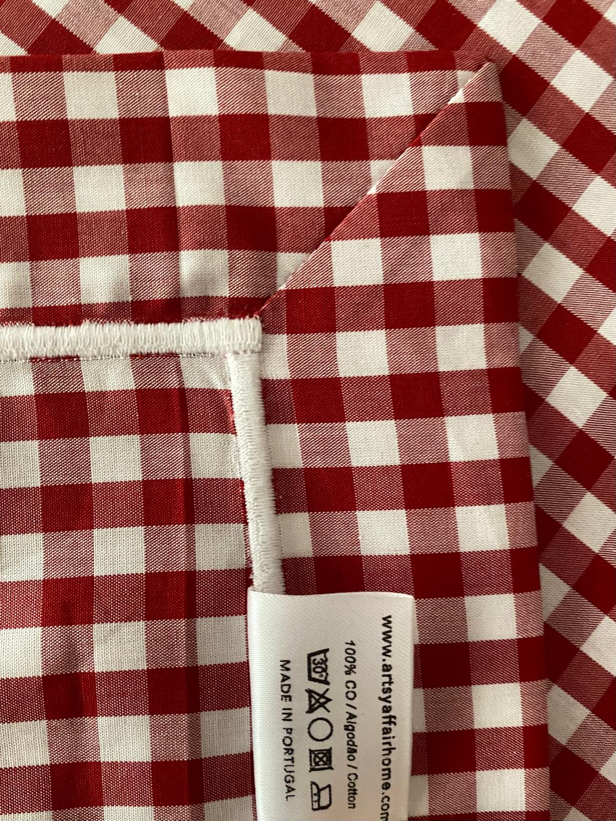 Individuais Vichy, com Rolinho branco