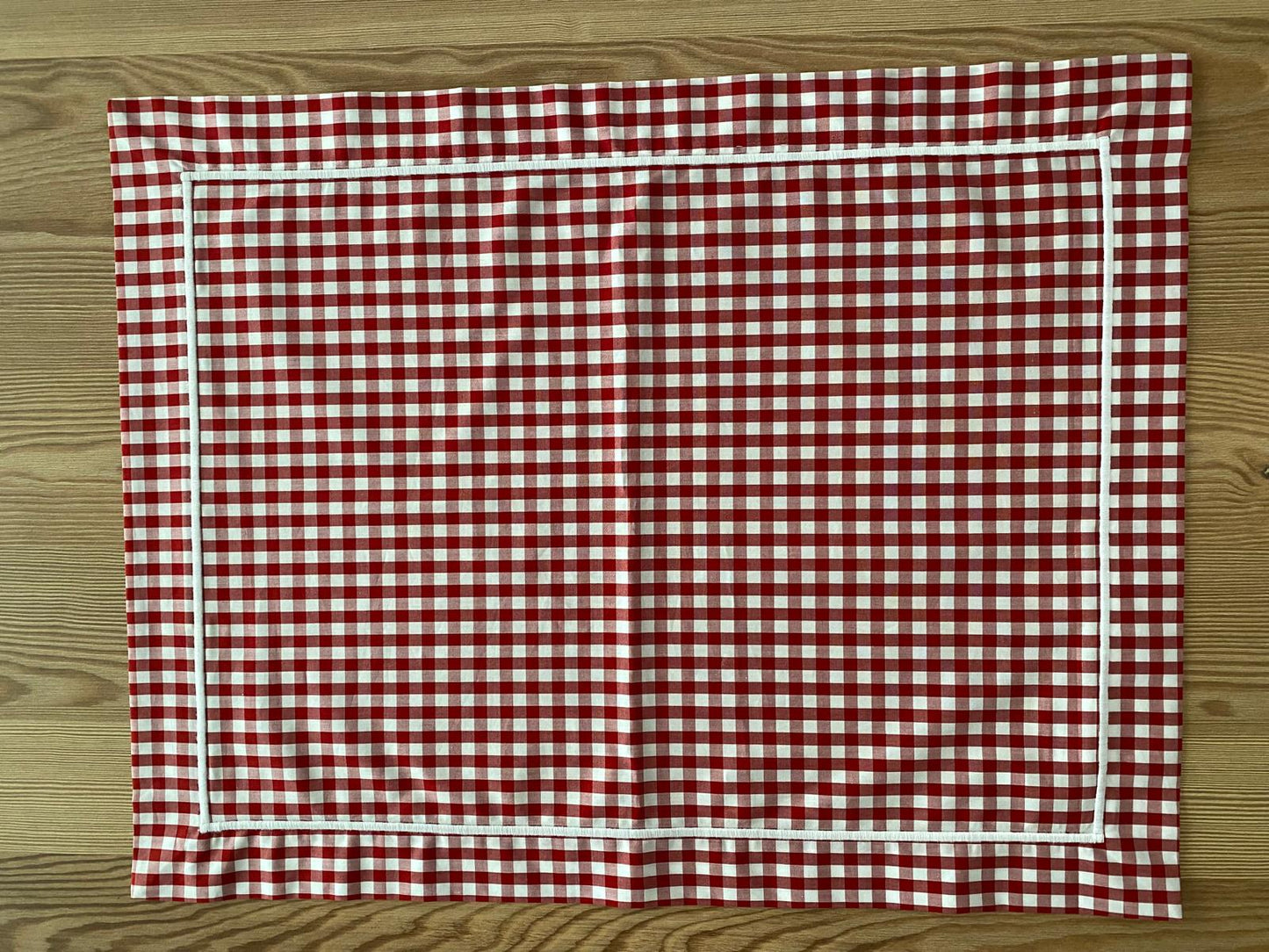 Individuais Vichy, com Rolinho branco