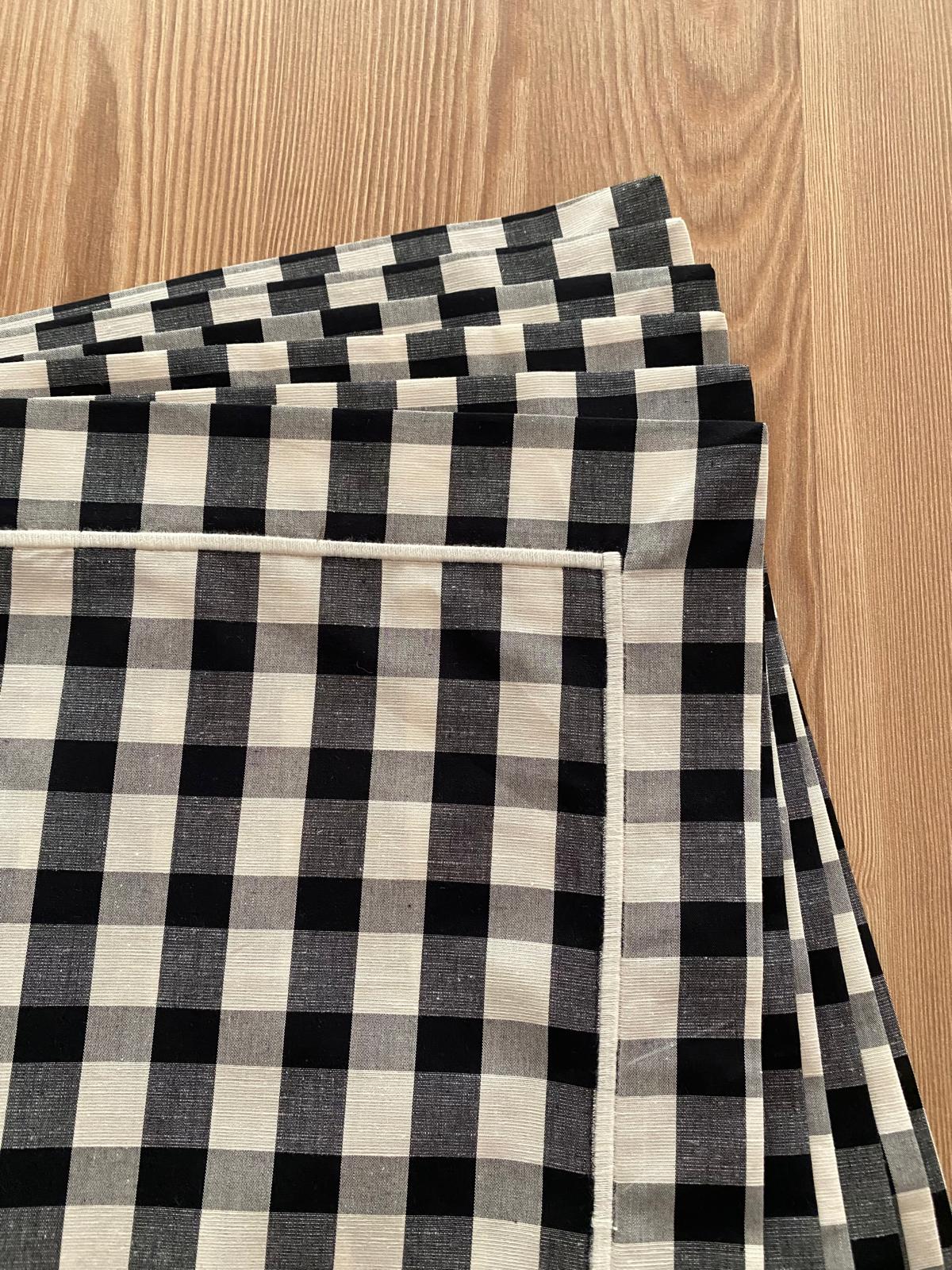 Individuais Vichy, com Rolinho branco