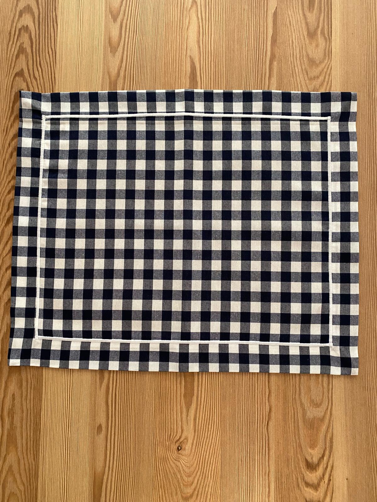 Individuais Vichy, com Rolinho branco