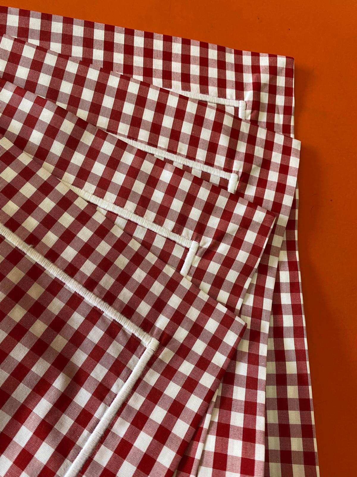 Individuais Vichy, com Rolinho branco